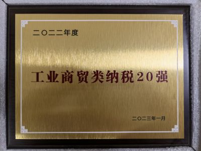 2022年度工業(yè)商貿類納稅20強